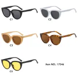 Retro Oval Cat Eye UV400 Outdoor Vacation Sunglasses