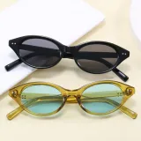 Retro Oval Cat Eye UV400 Outdoor Vacation Sunglasses