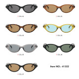 Retro Oval Cat Eye UV400 Outdoor Vacation Sunglasses