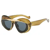 Retro Y2K Oval Cat Eye UV400 Protection Shades Sunglasses