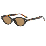Retro Oval Cat Eye UV400 Outdoor Vacation Sunglasses