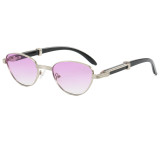 Retro Luxury Oval Cat Eye UV400 Outdoor Vacation Sunglasses