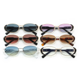 Retro Oval Cyberpunk UV400 Outdoor Vacation Sunglasses