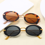 Retro Oval Cat Eye Luxury Metal Frame Shades Sunglasses
