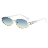 Retro Oval Cyberpunk UV400 Outdoor Vacation Sunglasses