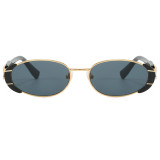 Retro Oval Cyberpunk UV400 Outdoor Vacation Sunglasses