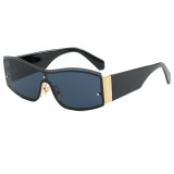 Retro Y2K Rectangle One Piece Lens UV400 Outdoor Vacation Shades Sunglasses