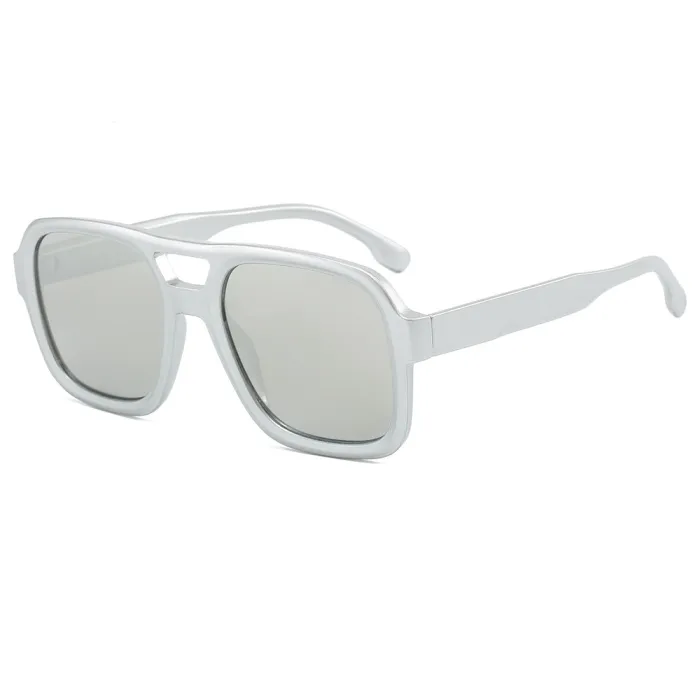 Retro Classic Square Pilot Flat Top UV400 Outdoor Vacation Sunglasses