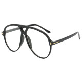 Retro Oversized Double Bridges Gradient Flat Top Shades Sunglasses