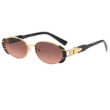 Retro Oval Cyberpunk UV400 Outdoor Vacation Sunglasses