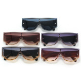 Retro Y2K Rectangle Flat Top One Piece Lens UV400 Outdoor Vacation Sunglasses
