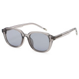 Retro Oval Cat Eye Simple UV400 Reinforced Wire-Core Temples Sunglasses