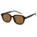 Retro Oval Cat Eye Simple UV400 Reinforced Wire-Core Temples Sunglasses