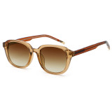 Retro Oval Cat Eye Simple UV400 Reinforced Wire-Core Temples Sunglasses