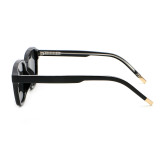 Retro Oval Cat Eye Simple UV400 Reinforced Wire-Core Temples Sunglasses