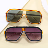 Retro Classic Oversized Square Pilot Flat Top UV400 Outdoor Vacation Sunglasses