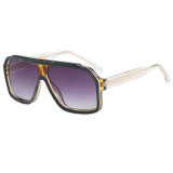 Retro Classic Oversized Square Pilot Flat Top UV400 Outdoor Vacation Sunglasses