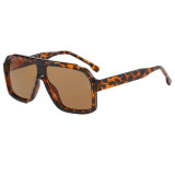 Retro Classic Oversized Square Pilot Flat Top UV400 Outdoor Vacation Sunglasses