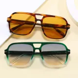 Retro Classic Square Pilot Flat Top UV400 Outdoor Vacation Sunglasses