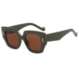 Retro Oversized Polygon Chunky UV400 Protection Vacation Party Decorative Sunglasses