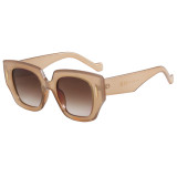 Retro Oversized Polygon Chunky UV400 Protection Vacation Party Decorative Sunglasses