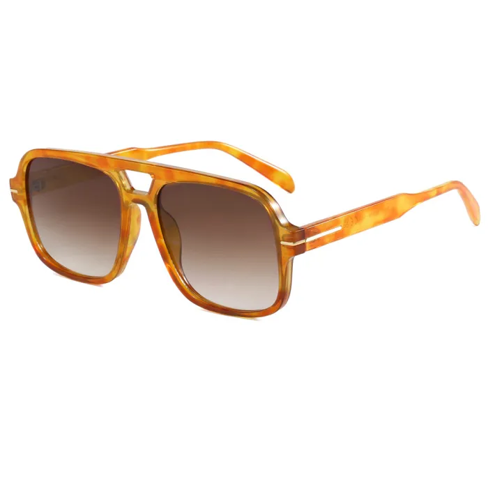 Retro Classic Square Pilot Flat Top UV400 Outdoor Vacation Sunglasses