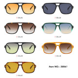 Retro Classic Square Pilot Flat Top UV400 Outdoor Vacation Sunglasses