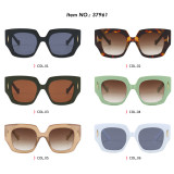 Retro Oversized Polygon Chunky UV400 Protection Vacation Party Decorative Sunglasses