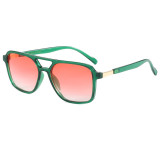 Retro Oversized Square Pilot Flat Top UV400 Outdoor Vacation Sunglasses