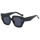 Retro Oversized Polygon Chunky UV400 Protection Vacation Party Decorative Sunglasses