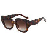 Retro Oversized Polygon Chunky UV400 Protection Vacation Party Decorative Sunglasses