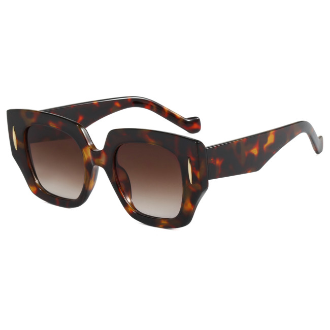 Retro Oversized Polygon Chunky UV400 Protection Vacation Party Decorative Sunglasses