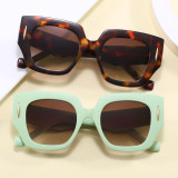 Retro Oversized Polygon Chunky UV400 Protection Vacation Party Decorative Sunglasses