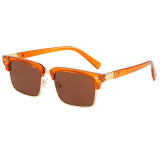 Half Frame Square Photo Decorative UV400 Shades Sunglasses