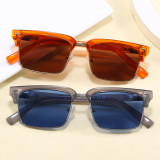 Half Frame Square Photo Decorative UV400 Shades Sunglasses