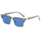 Half Frame Square Photo Decorative UV400 Shades Sunglasses