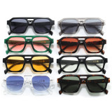 Retro Classic Square Pilot Flat Top UV400 Outdoor Vacation Sunglasses