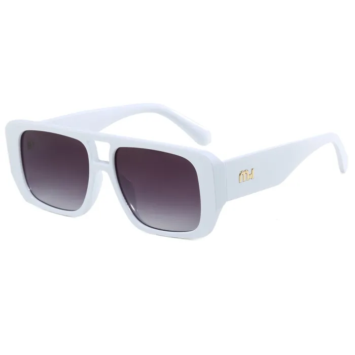 Retro Classic Square Pilot Flat Top UV400 Outdoor Vacation Sunglasses