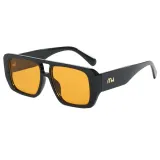 Retro Classic Square Pilot Flat Top UV400 Outdoor Vacation Sunglasses