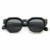 Retro Square Reinforced Wire-Core Temples Outdoor Photo Decorative Sunglasses