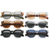 Retro Square Reinforced Wire-Core Temples Outdoor Photo Decorative Sunglasses