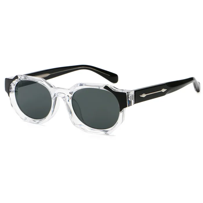 Retro Square Reinforced Wire-Core Temples Outdoor Photo Decorative Sunglasses