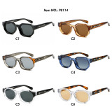 Retro Square Reinforced Wire-Core Temples Outdoor Photo Decorative Sunglasses