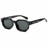 Retro Square Reinforced Wire-Core Temples Outdoor Photo Decorative Sunglasses