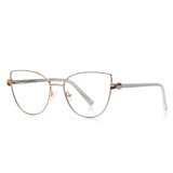 Women Cat Eye Metal Blue Light Blocking Glasses