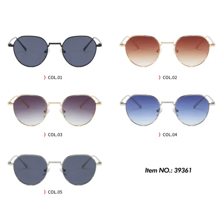 Retro Oval Metal UV400 Shades Sunglasses