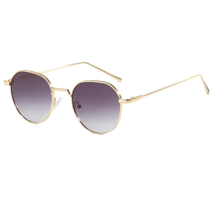 Retro Oval Metal UV400 Shades Sunglasses