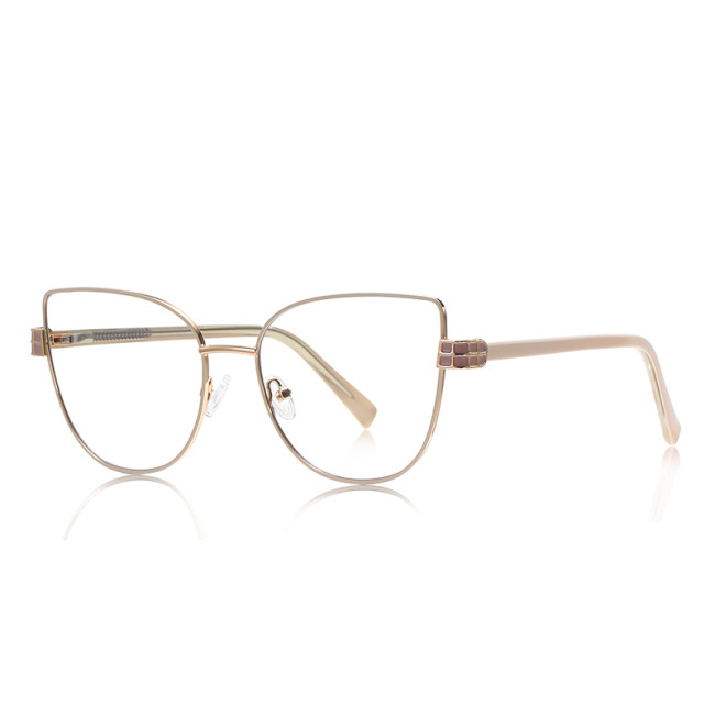 Women Cat Eye Metal Blue Light Blocking Glasses