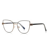 Women Cat Eye Metal Blue Light Blocking Glasses