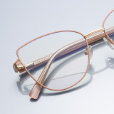 Women Cat Eye Metal Blue Light Blocking Glasses